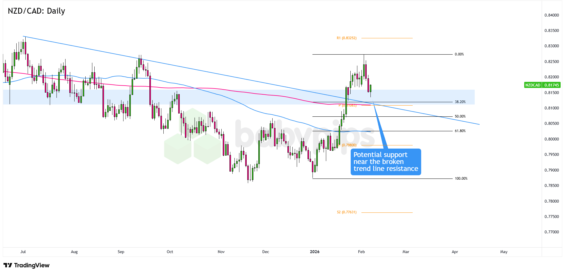 市场分析：NZD/CAD 在 1.8100 附近的趋势回调机会